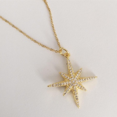 Collar estrella grande micropave
